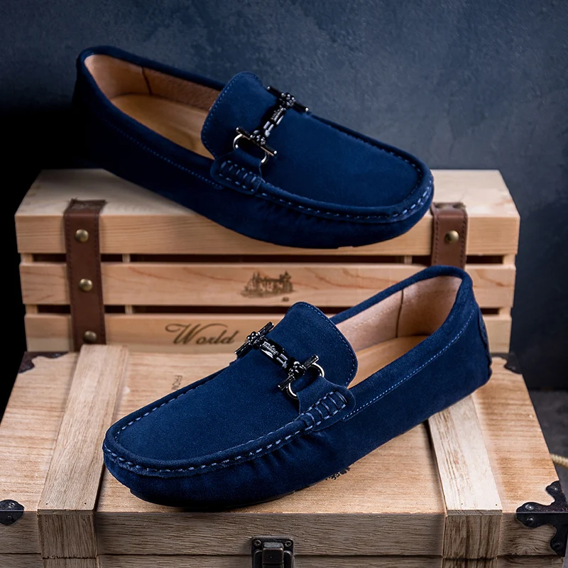 

HEINRICH Men Shoes Loafers Fashion Driving Shoes Moccasins Men Genuine Leather Slip On Shoes Men Tenis Masculino Chaussure Homme