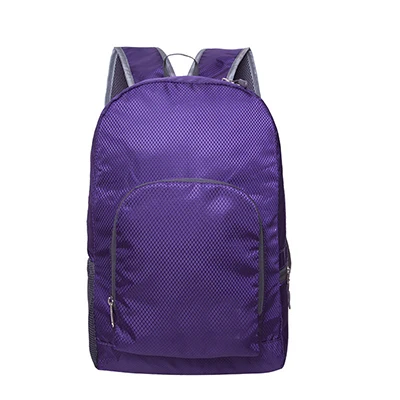 Простой горячий Открытый Портативный Складной школьный рюкзак Ультра легкие дорожные сумки для бега непромокаемый нейлоновый рюкзак для йоги сумка - Цвет: Purple
