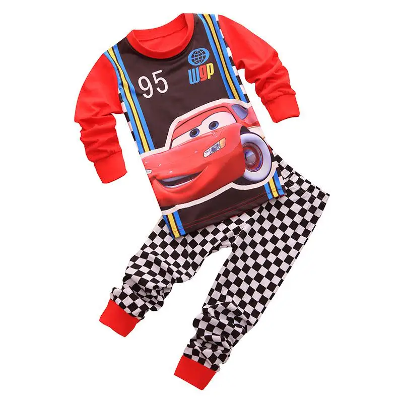 

Cotton Car Automobile Pajamas Girls Sleepwear Pyjamas Kids Boys Pijamas Children Girl Clothing Print Cartoon Nightwear Clothes