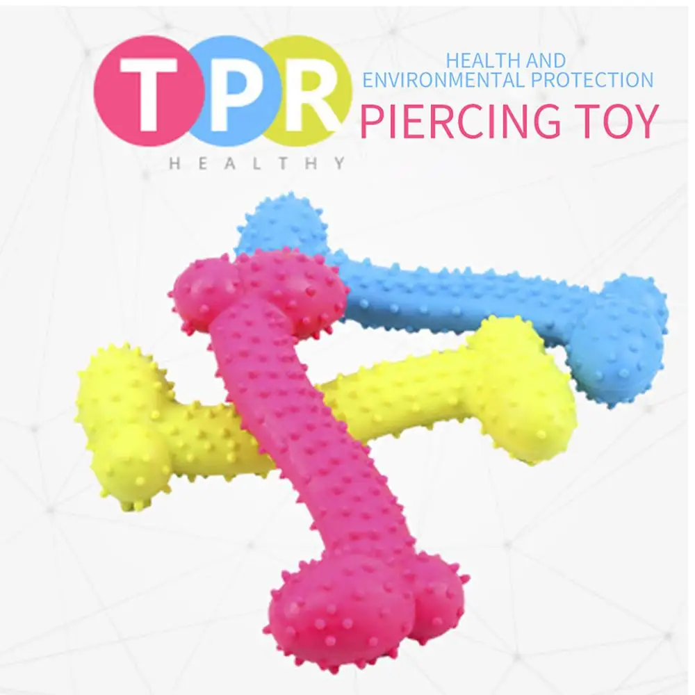 

New Dog Rubber Dog Toy with Thorn Bone Rubber Molar Teeth Pet Toy Dog bite Resistant Molar Training Drop Shipping 1pc