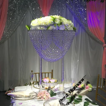 

Wedding Acrylic Crystal Beaded backdrop curtain mandap stand stage decoration