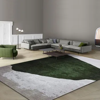 

Nordic style art living room rug, big size Post modern pattern home decoration machine weaved bedside carpet