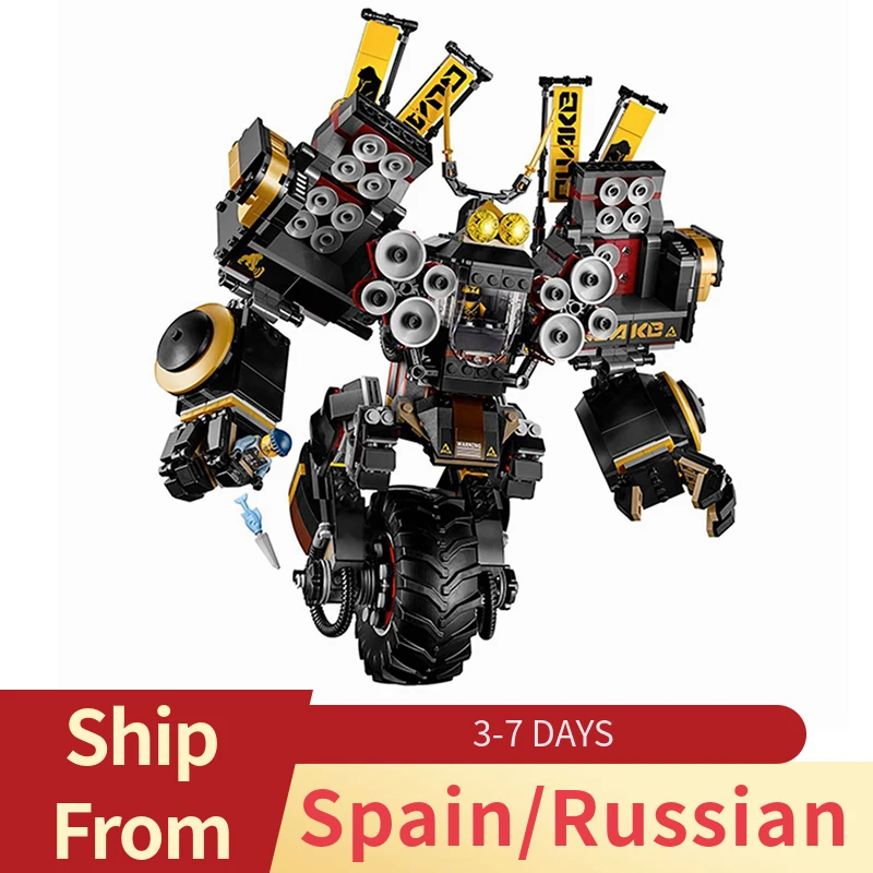 

Ninja Series Quake Mech Movie THE NINJA 5 Figures Building Blocks Toys For Children Compatible Robot Sets