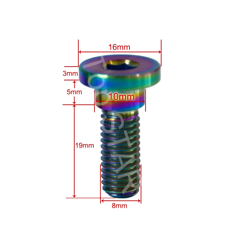 12 шт. Ti болты M8 x 24 мм титановый болт для Suzuki YAMAHA GSXR диск мотоцикл Torx разъем титановые винты Ti крепеж