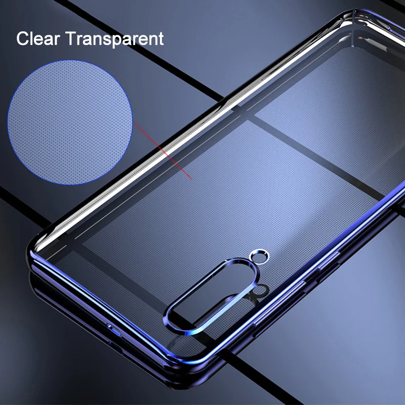 For Xiaomi Mi 9 Case Mi9 SE Cover Clear Transparent Plating Case For Xiaomi Mi9 Mi 9 SE Case Cover Soft Silicone Bumper Cover