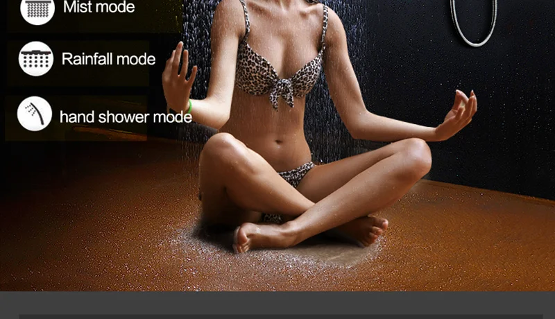 Multifunction Bathroom Shower Sets Luxury SUS304 Thermostatic Mixer Waterfall Rainfall SPA Ceiling Big Rain Led Shower Set (3)