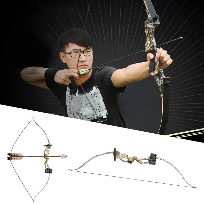 

Hunting Bow Shooting Set Hunting Bow Arrow Hard 51'' 25 Pounds Black Powerful Suit