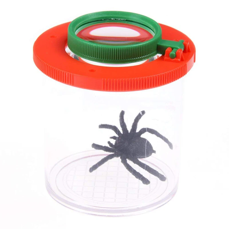 1 шт. пластиковая бутылка насекомые зрители наблюдения насекомые маленькие животные Лупа увеличительное стекло цилиндрическая паук обучающая игрушка