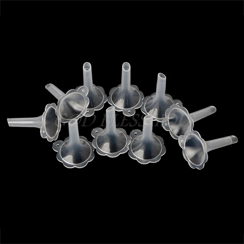 

10PCS Mini Flower Funnel For Rechargeable Essential Oil Perfume Bottles Small Plastic For Perfume Diffuser Bottle Mini