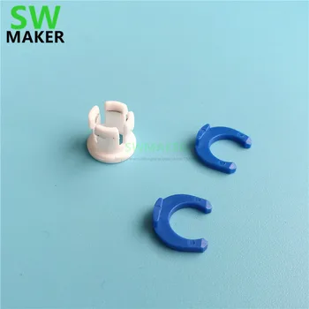 

SWMAKER 1set Ultimaker Tube Coupling Collet White bowden tube clamp + Blue horse shoe Clamp Clip for 6mm tube 3D printer parts