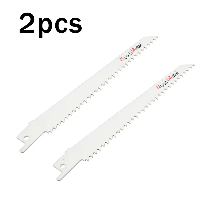 

Reciprocating Cutting Tools Saw blade TPI 6 Wood Plastic 2pcs Carbon Steel 1/2" Handle S611DF 150mm Convenient
