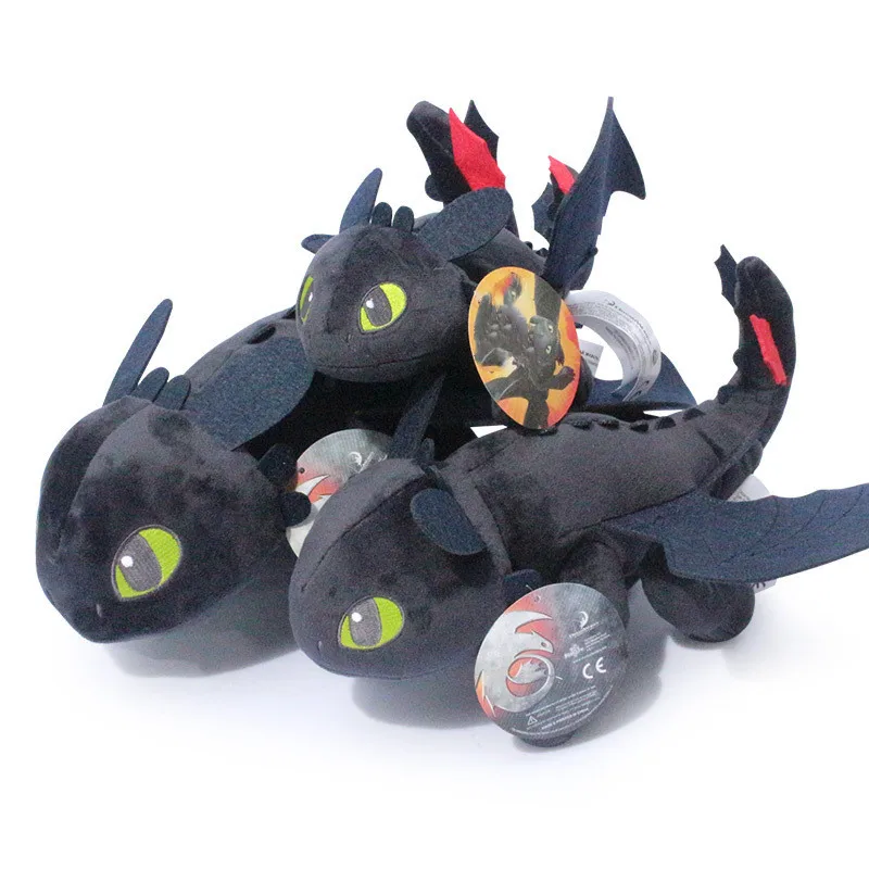 

25/35/55cm Cute Toothless Plush Toy Anime How To Train Your Dragon 3 Night Fury Plush Toothless Stuffed Doll Toy for Kids Gift