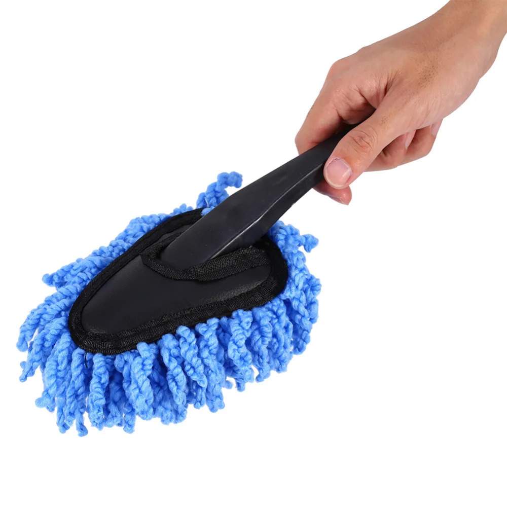 Microfiber Window Cleaner Long Handle Car Wash Brush Dust Auto Care
