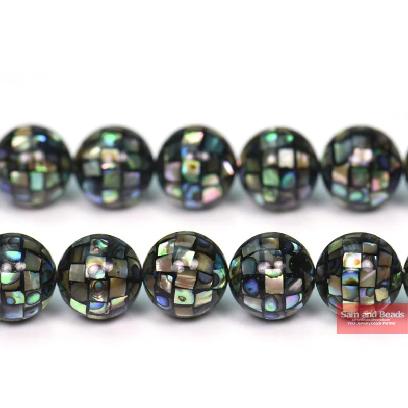 Натуральный 10 мм круглый Абалон оболочки бусины для браслета ожерелье изготовления 12 шт./лот ASRB01