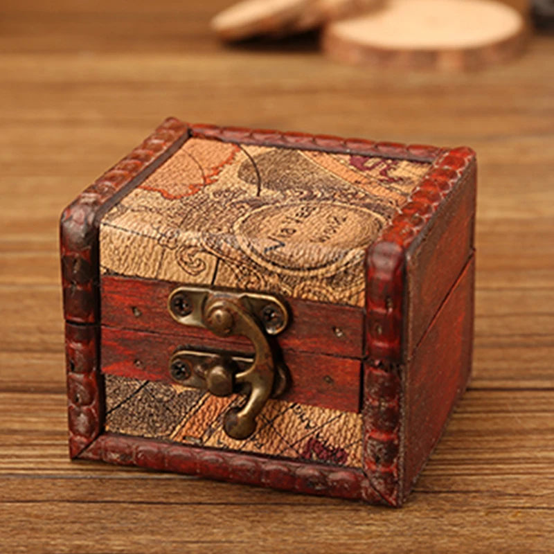 

Vintage Wood Handmade Lock Box Storage Organizer Jewelry Bracelet Pearl Case Gift Storage Box Treasure Storage Box Wedding Gift