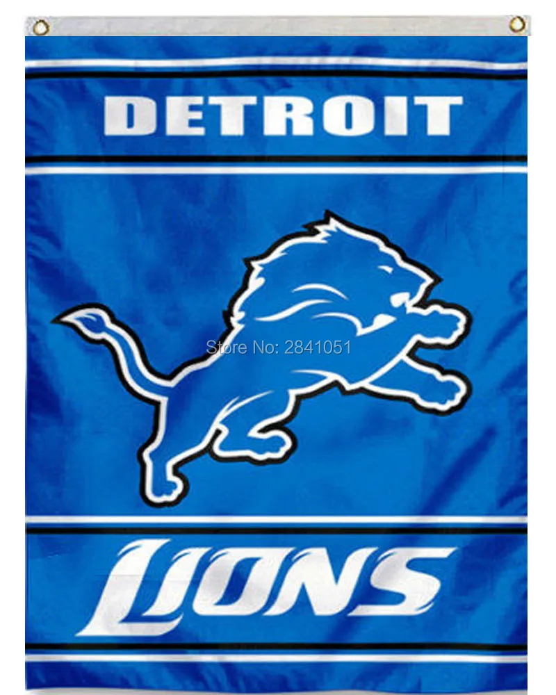6 Color Detroit Lions Garden Team American Outdoor Indoor Football College House Flag 3X5 Custom