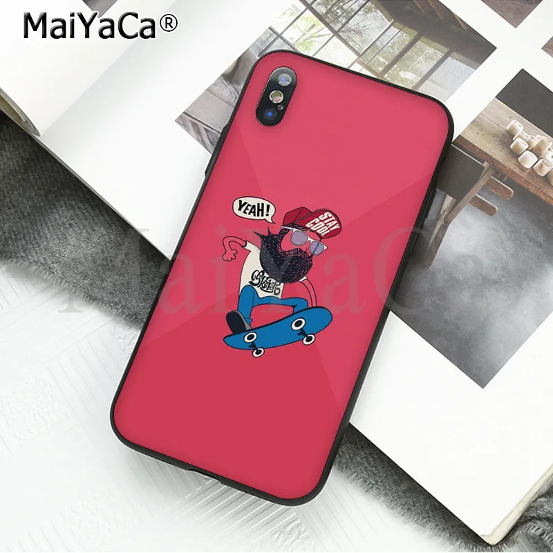 MaiYaCa لوح التزلج الأسود لينة قذيفة الهاتف غطاء ل فون X XS ماكس 6 6 S 7 7 زائد 8 8 زائد 5 5 S XR MaiYaCa لوح التزلج الأسود لينة قذيفة الهاتف غطاء ل فون X XS ماكس 6 6 S 7 7 زائد 8 8 زائد 5 5 S XR
