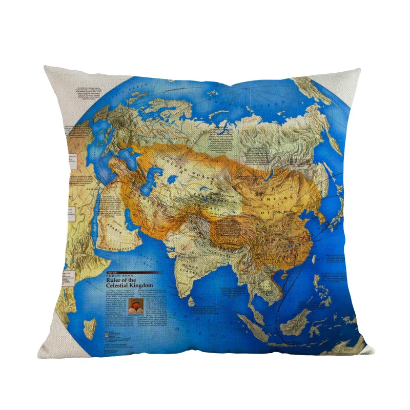 Ретро стиль винтажная древняя Империя территории карта Римский галл бросок наволочка для дома декоративная диванная подушка крышка