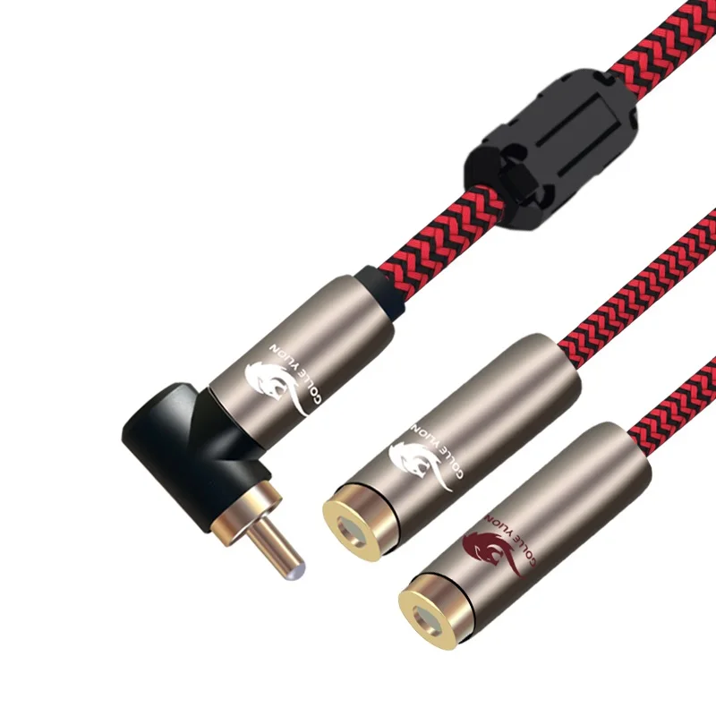 Rca Maschio A Doppio Rca Femmina Audio Cavo Per Altoparlante Amplificatore Subwoofer Tv Home Theater Sistema Splitter Y Linea 1 M 2 M 3 M 5 M 8 M