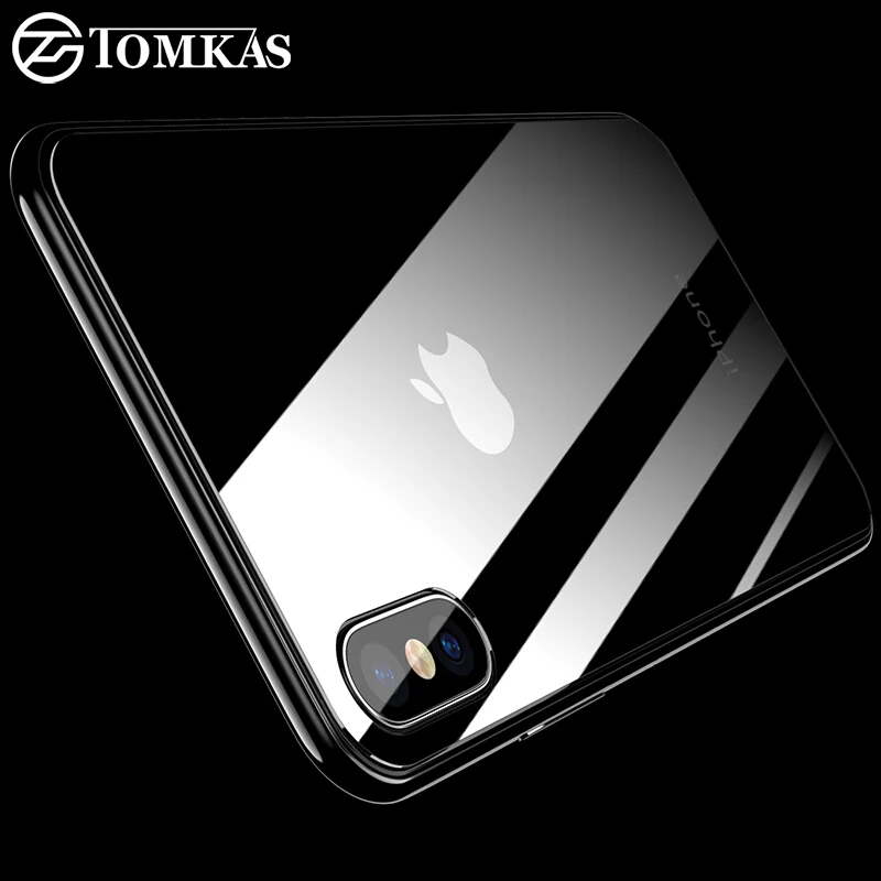 Kopen TOMKAS 0.3mm Glas Terug Voor iPhone X 5 SE Gehard Screen Protector 9 H Hardheid Krasbestendig Voor iPhone X 8 7 6 6 S Plus glas