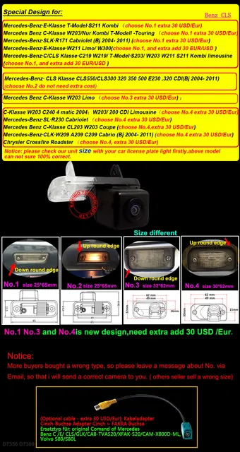 HKNL CCD Car Reverse Camera For Mercedes Benz C-klasse W203 C240 W203 200  CDI SL R230 CL203 Cabriolet Coupe CLC180 240 Bj Black - AliExpress