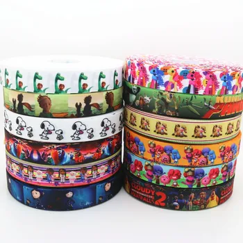 

7/8'' Free shipping cloudy doc cowgirl cartoon printed grosgrain ribbon hair bow headwear party decoration wholesale OEM 22mm D7