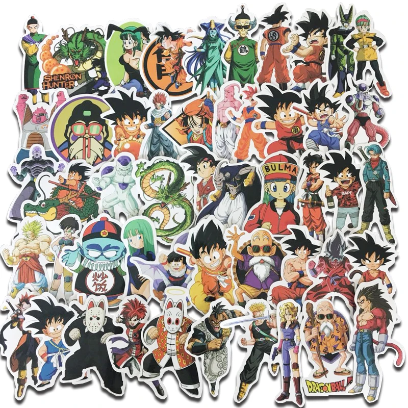 Details about   50 Pcs Anime Dragon Ball Z Super Saiyan Goku Stickers Decal For Phone Laptop 