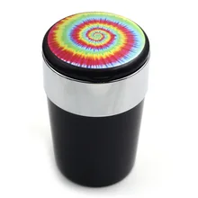 Gzhengtong красочные цикла автомобиль пепельница чашки курение ДЕРЖАТЕЛЬ табак Портативный Авто Интерьера с светодиодный свет