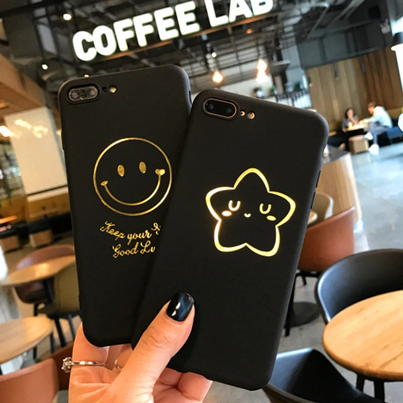 

TPU Frosted soft shell for iPhone 7 case 7plus Golden Marking phone sell for apple iPhone Ten 6s 8 7plus X 6plus cases