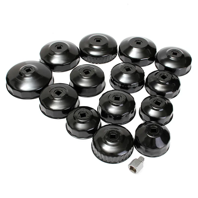 

14PCS Oil Filter Removal Wrench Cap Socket Drive Remover Tool Car Repair Kit Universal