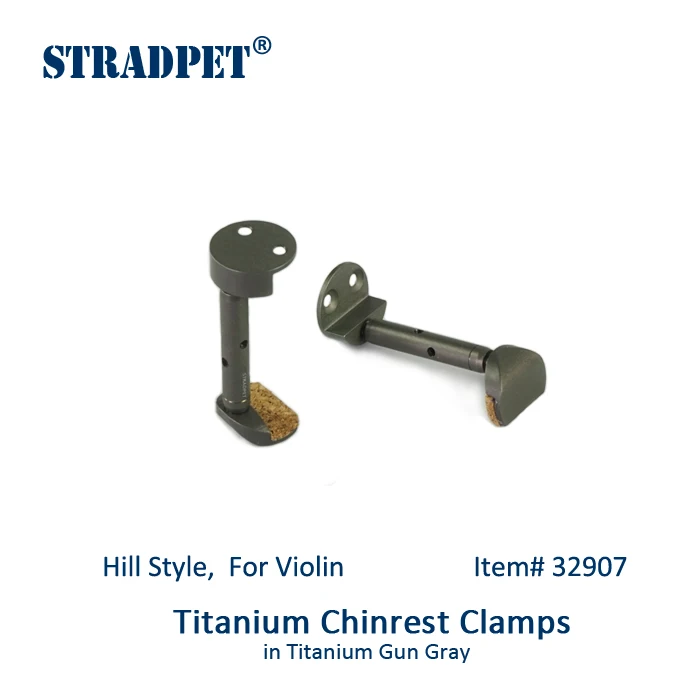 

STRADPET Titanium Chinrest Clamps, Chinrest Screws in Titanium Gun Gray, Hill Style, for Violin, Violin Accessories