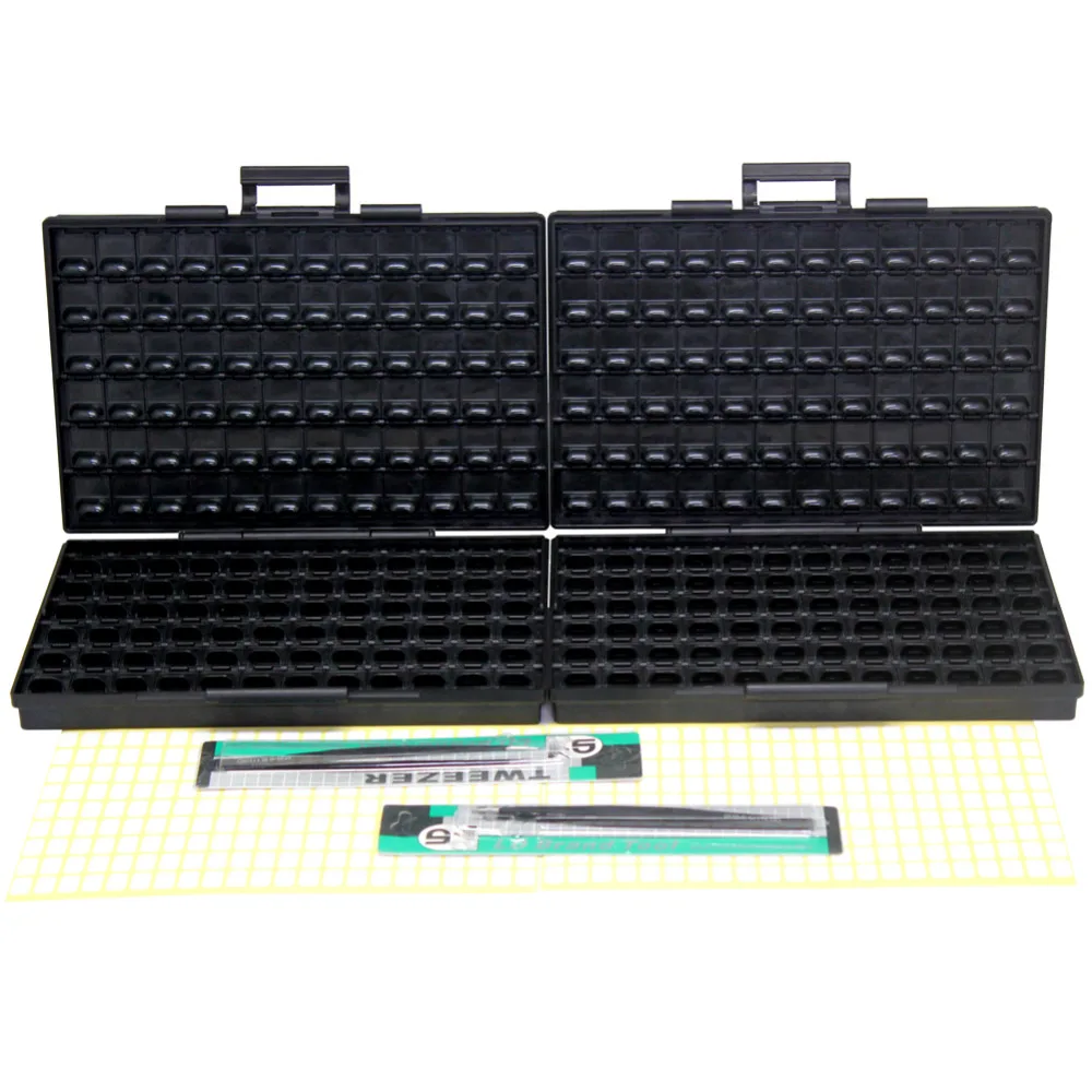 AideTek ESD Safe SMD хранилище ic Box W/144 бункеров анти статики smt коробка Организатор
