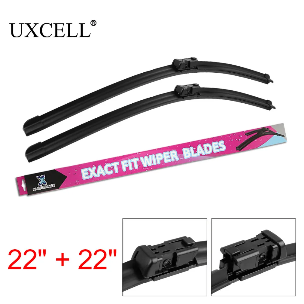 UXCELL 22" 22" Exact Front Windscreen Windshield Wiper Blades for Windshield Wipers For 2008 Chevy Silverado