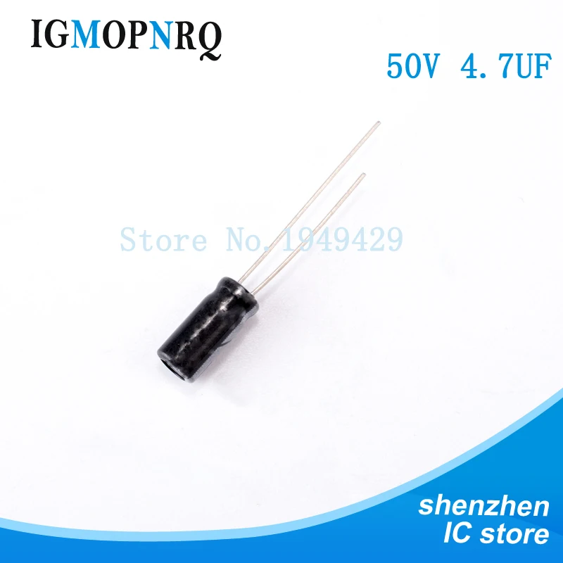 

20PCS/LOT 4.7uF 50V Aluminum electrolytic capacitor 50v 4.7uf 4*7 Electrolytic capacitor