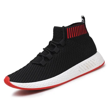 

Hot 2019 Summer New Fly Knit Hollow Tennis Shoes Soft Comfortable Sneakers Stable Non-slip Fitness Shoes Male Gym Sport Shoes