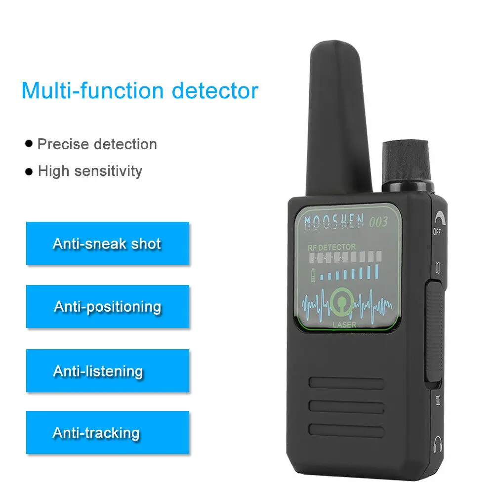 NEW M003 Multi-function Anti-spy Detector Camera GSM Audio Bug Finder GPS Signal Lens RF Tracker Detect Wireless Detector