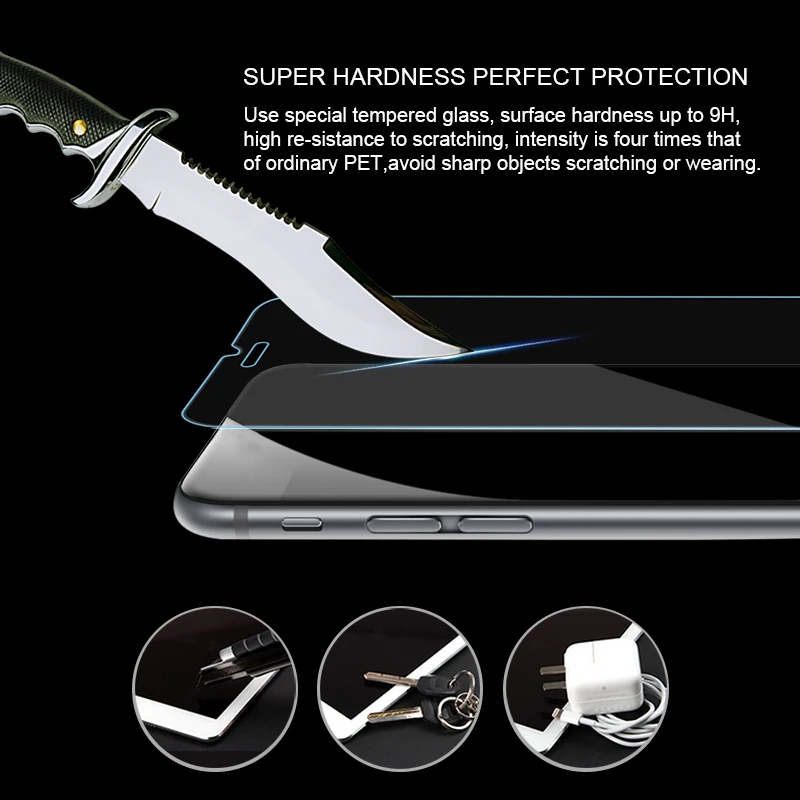 Tomkas Screen Protector For iPhone 8 7 6 6s Plus X 5 5s Glass Anti-Blue 0.3mm Tempered Glass For iPhone 8 Screen Protector       (8)