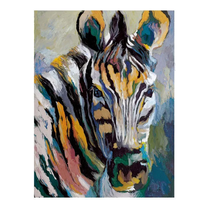 

Hand Painted Abstract Zebra Pictures Canvas Oil Painting on Modern Wall Art Picture for Living Room Home Decoration