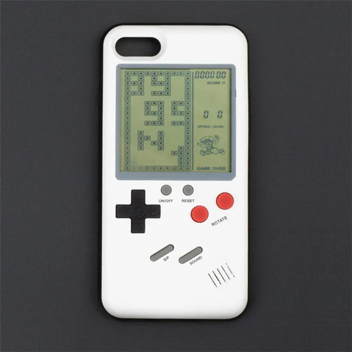 Keezea Game boy тетрис чехол для iPhone X 8 7 6 классический Gameboy консоли чехол Защитный чехол для X 8 8 P 7 7 P 6 Установлены случае - Цвет: White