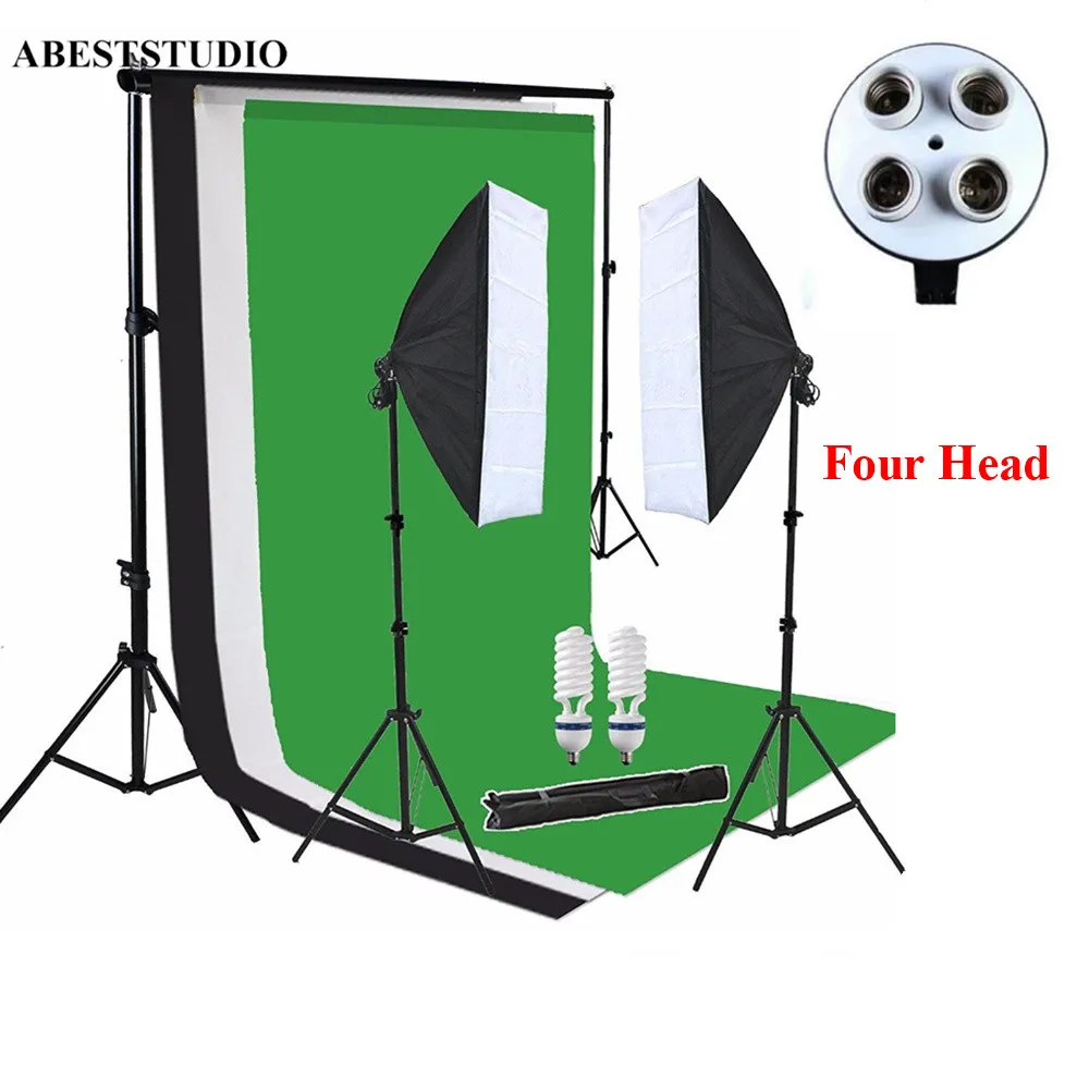 ABESTSTUDIO Фото Видео Оборудование Аксессуары 8*135W Photo Studio комплект освещения для