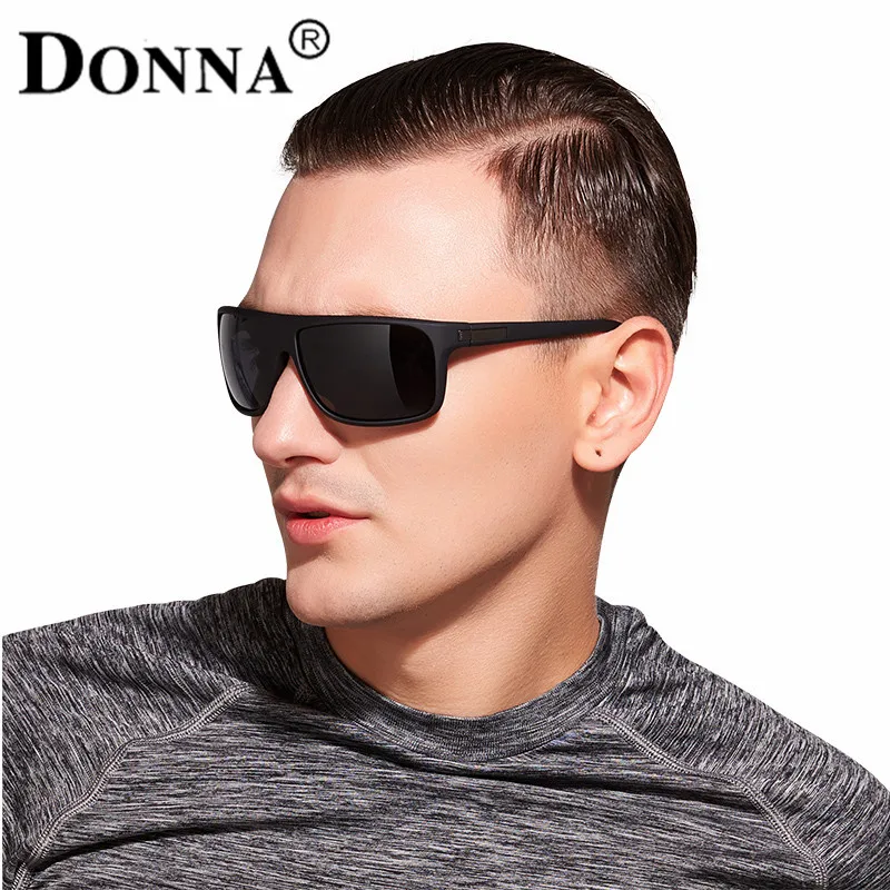 DONNA Men Sports Sunglasses Polarized Goggles Rectangle Men Sport