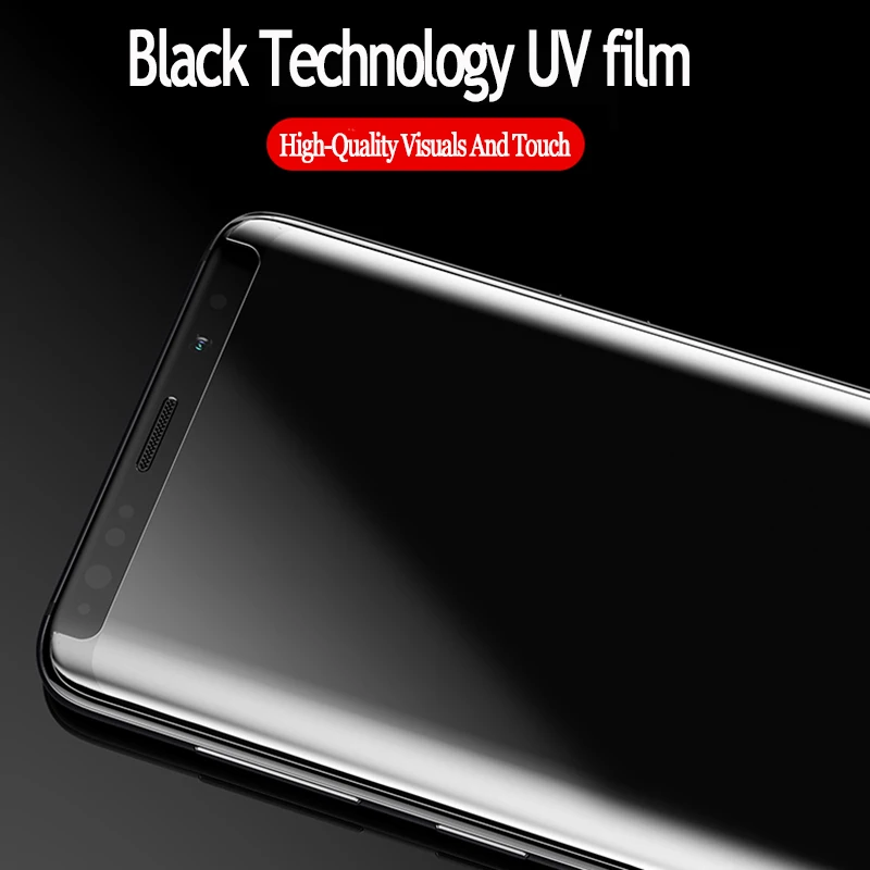 Закаленное стекло для Samsung Galaxy Note 9 8 10 Pro S8 S9 S10 Plus УФ пленка с полным наклеиванием