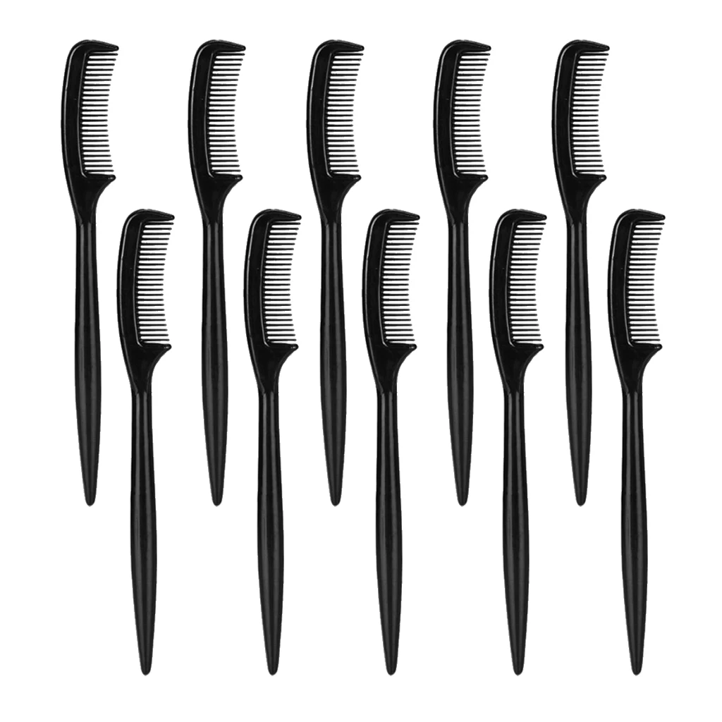 10pcs/set Eyelash Comb Curlers Makeup Applicator Eyebrow Grooming Brush Make Up Tool for Beauty Salon Home Use - Black