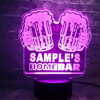 

New Bar Pub Beer Table Night Light Creative 7 Color USB Battery Power Charge Luster Home Decor Mood Lava Holiday Friends toy