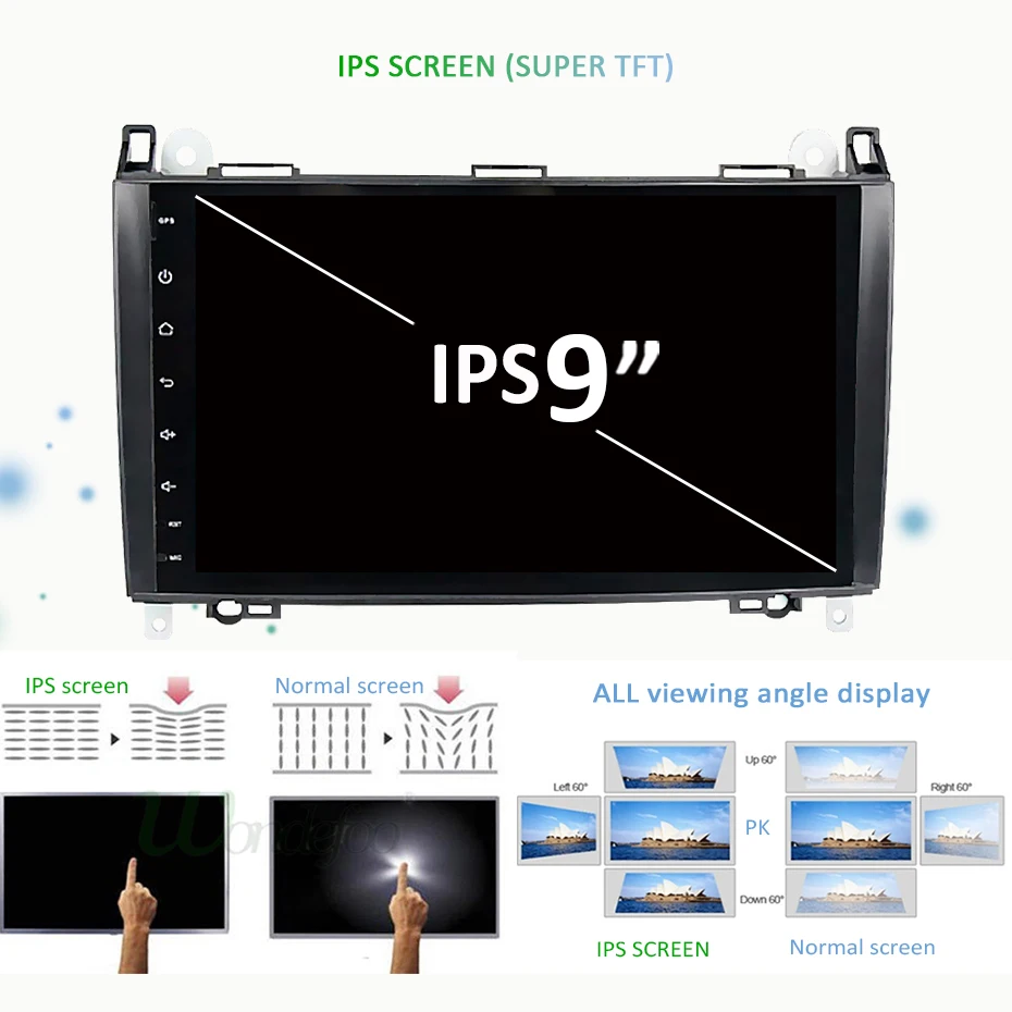 " DSP ips Android 9,0 4G 64G Автомобильный gps для Mercedes Benz Sprinter B200 b-класс W245 B170 W209 W169 A180 A160 W906 радио без dvd