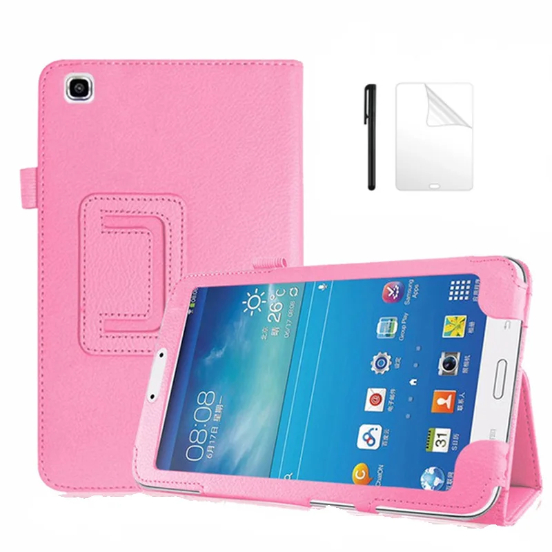 

Litchi Pattern PU Leather Case for Samsung Galaxy Tab 3 8.0 T310 T311 Cover for Samsung Tab3 SM-T310 8.0 inch case+film+pen