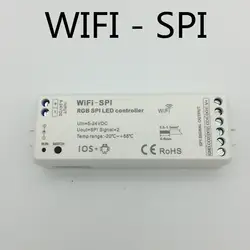 WI-FI-SPI контроллер DC5V-24V RGB wifi-SPI светодиодный контроллер Поддержка WS2812B TM1809 LPD6803 WS2811 UCS1903 IC для пиксельный светодиодный полосы