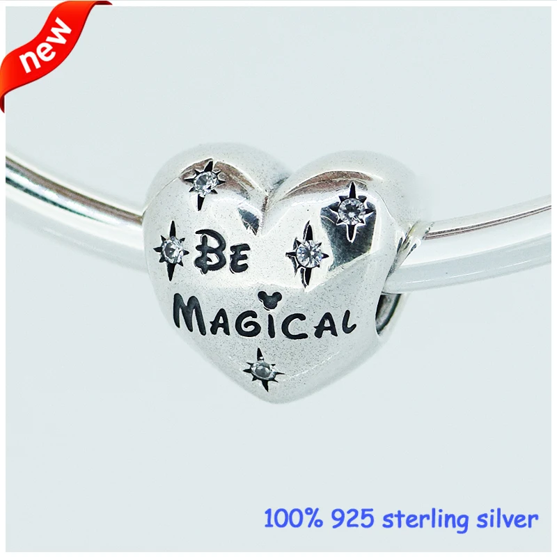 Подходит для браслетов Pandora Be Magical серебряные бусины новые оригинальные стерлингового серебра 925 Подвески DIY женские ювелирные изделия