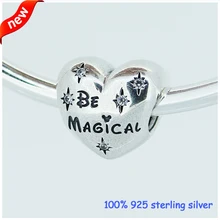 Подходит для браслетов Pandora Be Magical серебряные бусины новые оригинальные стерлингового серебра 925 Подвески DIY женские ювелирные изделия