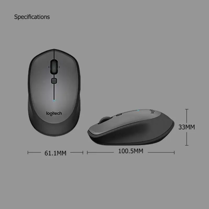 Беспроводная мышь logitech M336 Bluetooth 3,0, Мыши для ноутбуков изогнутой формы с резиновой рукояткой, компактный мобильный дизайн для Windows 7/8/10